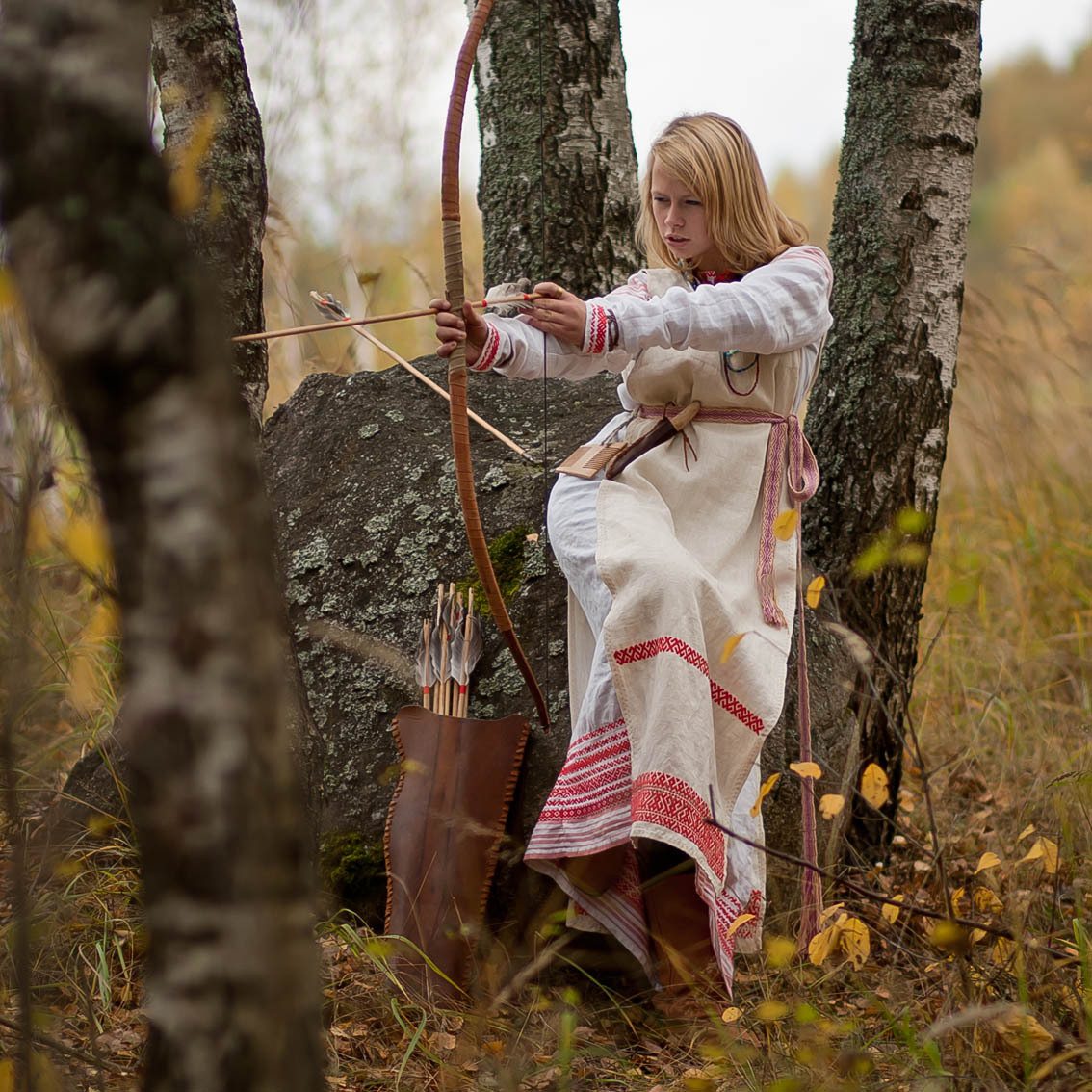 Sexy photo Girls in Slavic costumes in Nashik